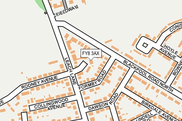 FY8 3AX map - OS OpenMap – Local (Ordnance Survey)