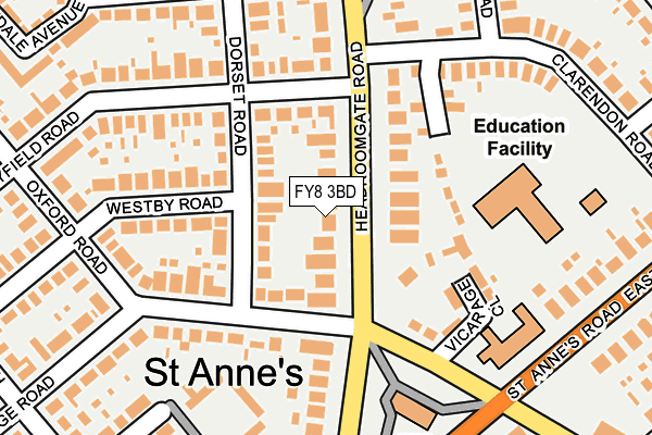 FY8 3BD map - OS OpenMap – Local (Ordnance Survey)