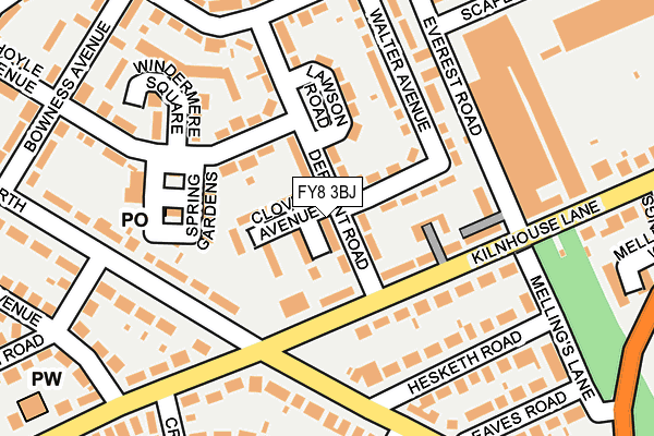 FY8 3BJ map - OS OpenMap – Local (Ordnance Survey)