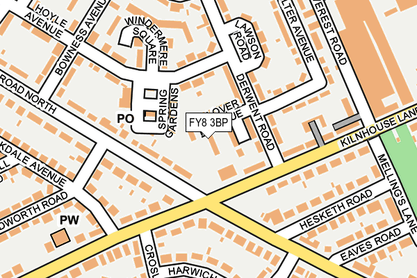 FY8 3BP map - OS OpenMap – Local (Ordnance Survey)