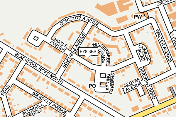FY8 3BS map - OS OpenMap – Local (Ordnance Survey)