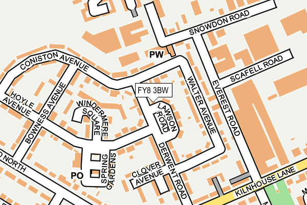 FY8 3BW map - OS OpenMap – Local (Ordnance Survey)