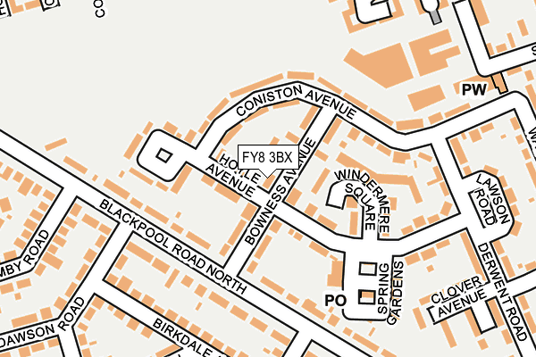 FY8 3BX map - OS OpenMap – Local (Ordnance Survey)