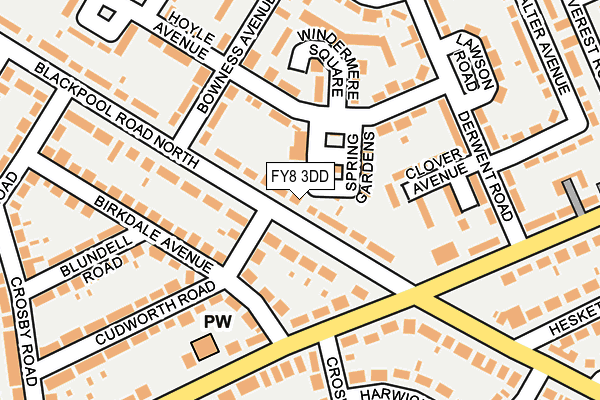 FY8 3DD map - OS OpenMap – Local (Ordnance Survey)