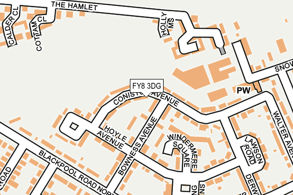 FY8 3DG map - OS OpenMap – Local (Ordnance Survey)