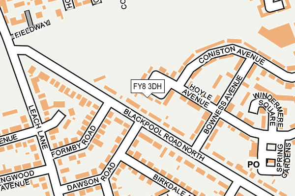 FY8 3DH map - OS OpenMap – Local (Ordnance Survey)