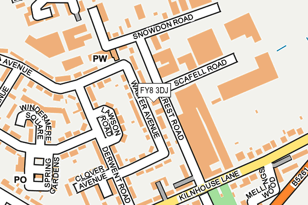 FY8 3DJ map - OS OpenMap – Local (Ordnance Survey)