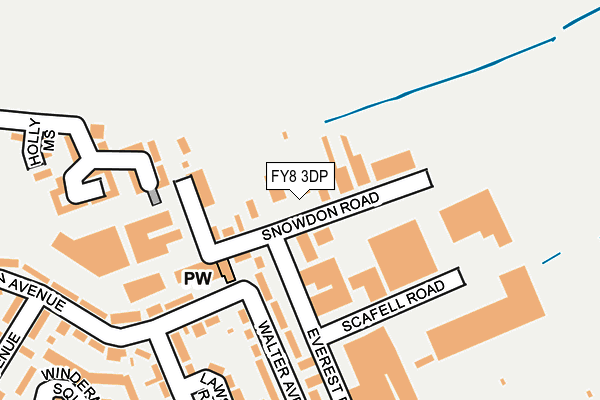 FY8 3DP map - OS OpenMap – Local (Ordnance Survey)