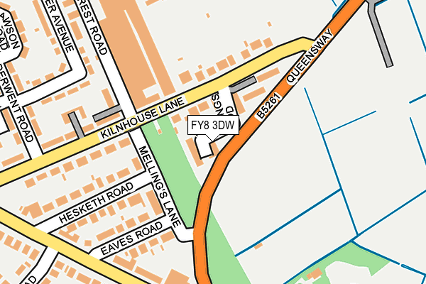 FY8 3DW map - OS OpenMap – Local (Ordnance Survey)