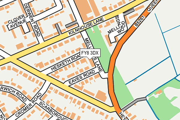 FY8 3DX map - OS OpenMap – Local (Ordnance Survey)