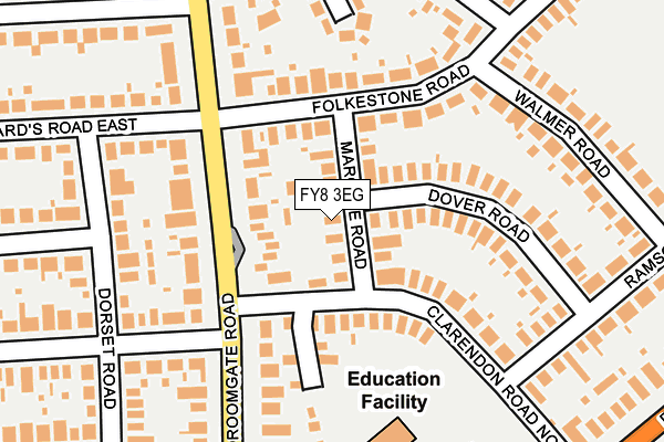 FY8 3EG map - OS OpenMap – Local (Ordnance Survey)