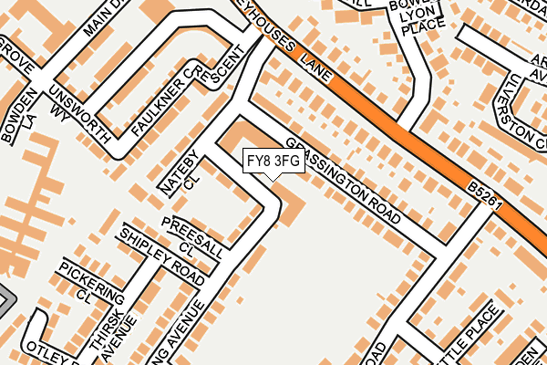 FY8 3FG map - OS OpenMap – Local (Ordnance Survey)