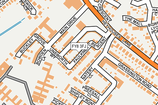 FY8 3FJ map - OS OpenMap – Local (Ordnance Survey)