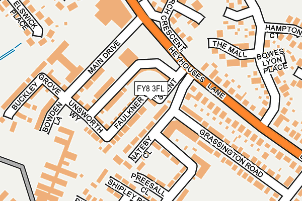 FY8 3FL map - OS OpenMap – Local (Ordnance Survey)