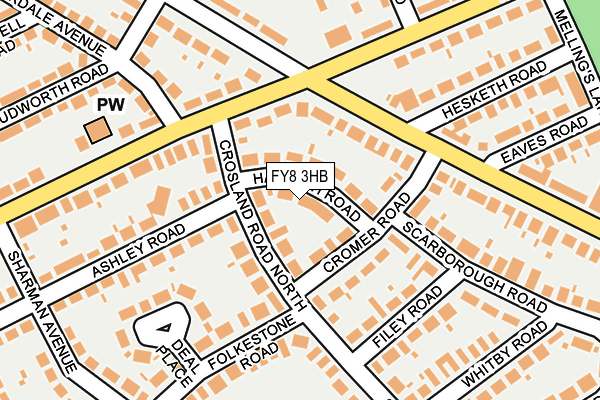 FY8 3HB map - OS OpenMap – Local (Ordnance Survey)