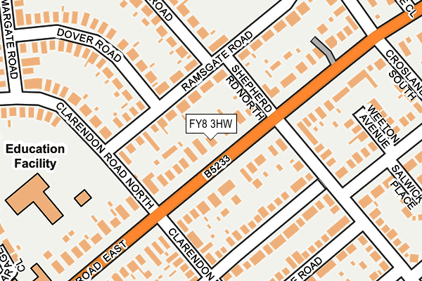 FY8 3HW map - OS OpenMap – Local (Ordnance Survey)