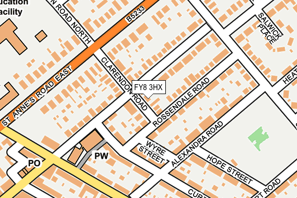 FY8 3HX map - OS OpenMap – Local (Ordnance Survey)