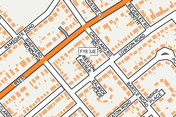 FY8 3JE map - OS OpenMap – Local (Ordnance Survey)