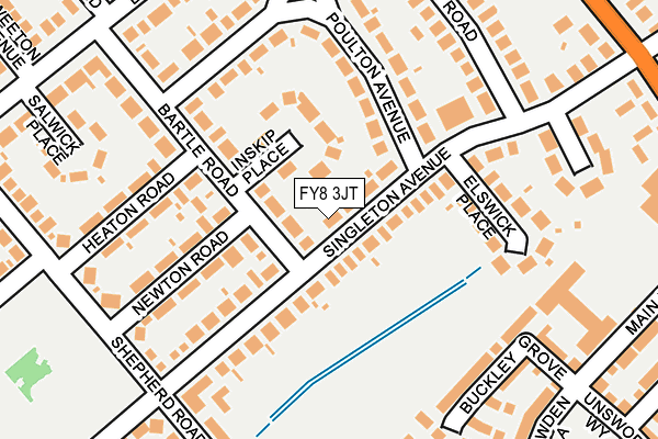 FY8 3JT map - OS OpenMap – Local (Ordnance Survey)