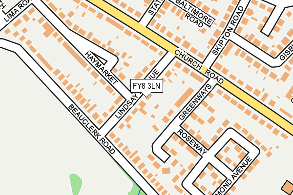 FY8 3LN map - OS OpenMap – Local (Ordnance Survey)