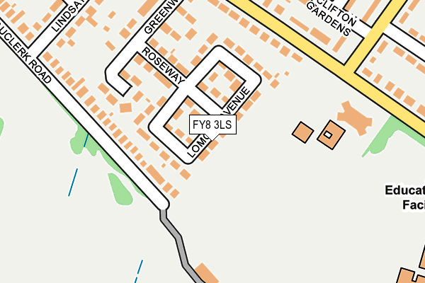 FY8 3LS map - OS OpenMap – Local (Ordnance Survey)