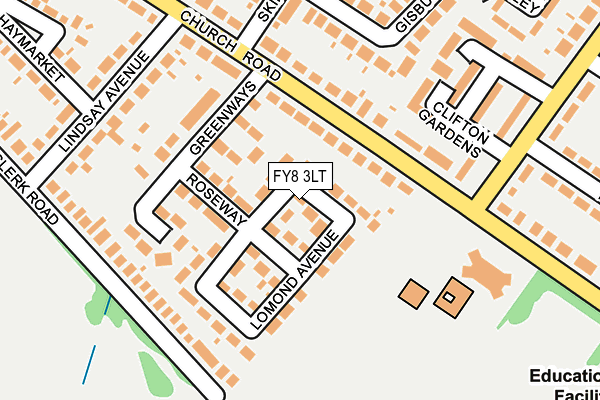 FY8 3LT map - OS OpenMap – Local (Ordnance Survey)