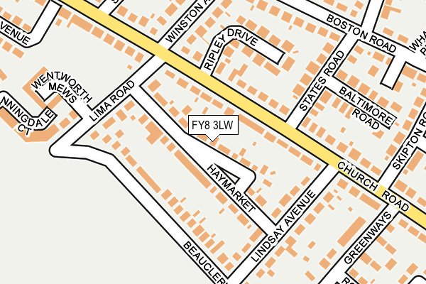 FY8 3LW map - OS OpenMap – Local (Ordnance Survey)