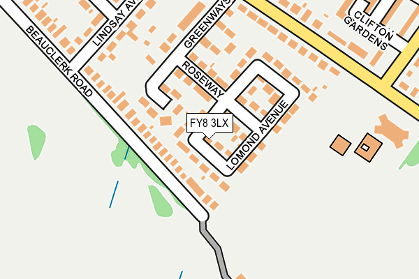 FY8 3LX map - OS OpenMap – Local (Ordnance Survey)