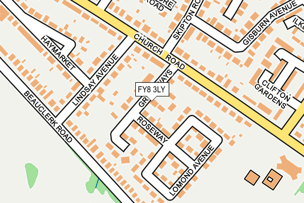 FY8 3LY map - OS OpenMap – Local (Ordnance Survey)