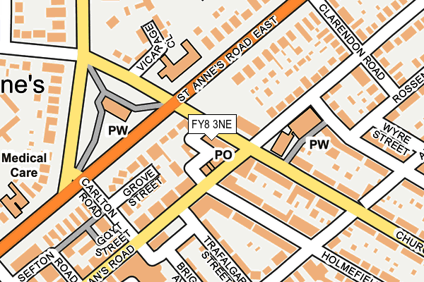 FY8 3NE map - OS OpenMap – Local (Ordnance Survey)