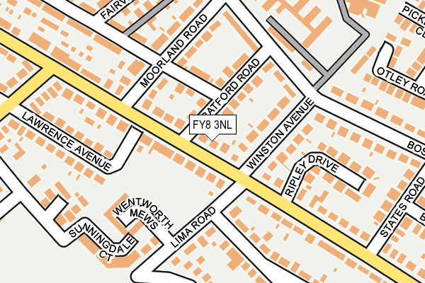 FY8 3NL map - OS OpenMap – Local (Ordnance Survey)