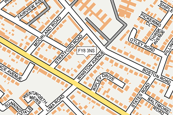 FY8 3NS map - OS OpenMap – Local (Ordnance Survey)