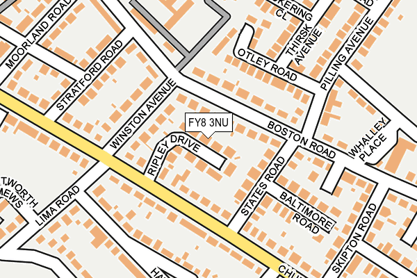 FY8 3NU map - OS OpenMap – Local (Ordnance Survey)