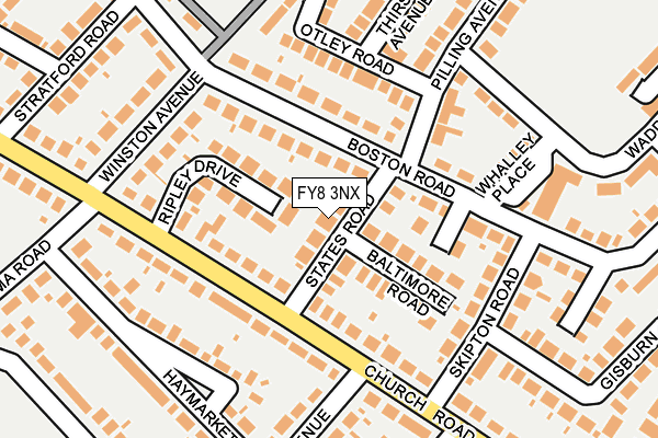 FY8 3NX map - OS OpenMap – Local (Ordnance Survey)