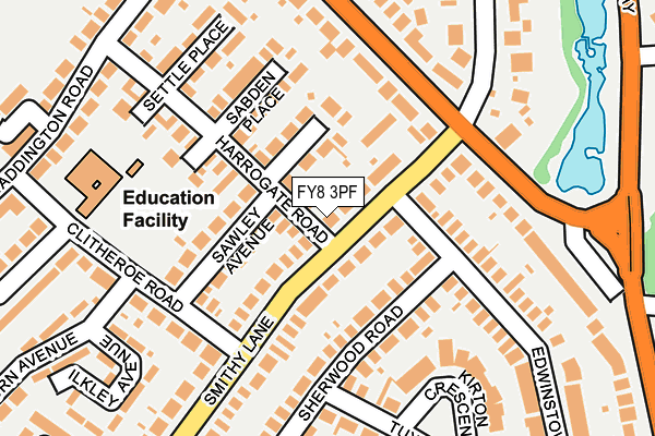 FY8 3PF map - OS OpenMap – Local (Ordnance Survey)