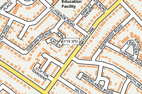 FY8 3PG map - OS OpenMap – Local (Ordnance Survey)