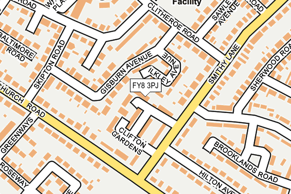 FY8 3PJ map - OS OpenMap – Local (Ordnance Survey)