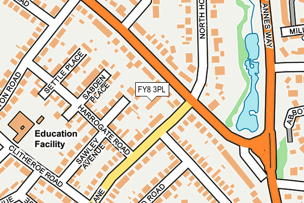 FY8 3PL map - OS OpenMap – Local (Ordnance Survey)