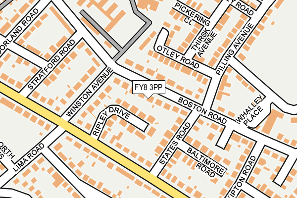 FY8 3PP map - OS OpenMap – Local (Ordnance Survey)