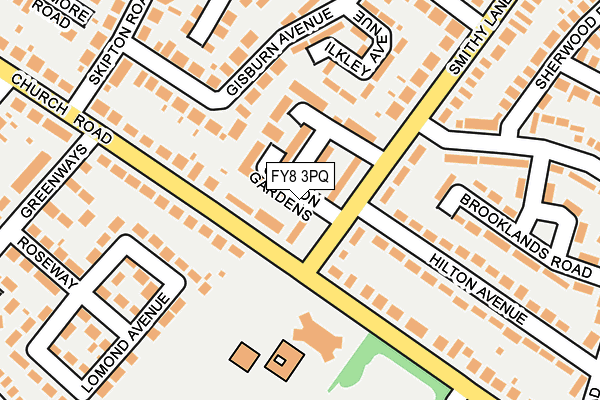 FY8 3PQ map - OS OpenMap – Local (Ordnance Survey)