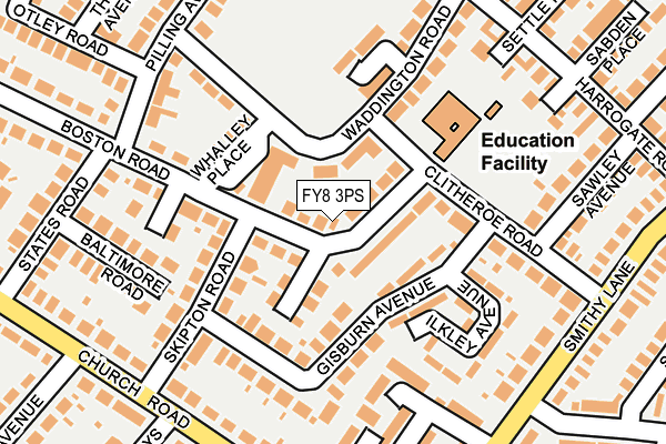 FY8 3PS map - OS OpenMap – Local (Ordnance Survey)