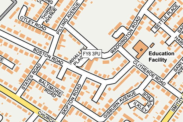 FY8 3PU map - OS OpenMap – Local (Ordnance Survey)