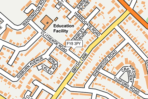 FY8 3PY map - OS OpenMap – Local (Ordnance Survey)