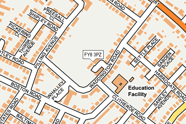 FY8 3PZ map - OS OpenMap – Local (Ordnance Survey)