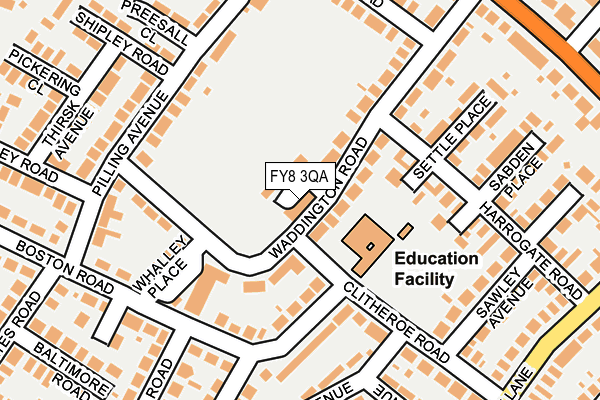 FY8 3QA map - OS OpenMap – Local (Ordnance Survey)