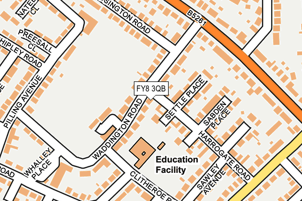 FY8 3QB map - OS OpenMap – Local (Ordnance Survey)