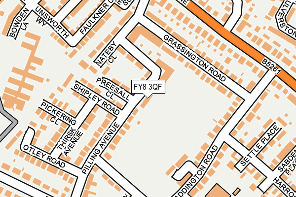 FY8 3QF map - OS OpenMap – Local (Ordnance Survey)