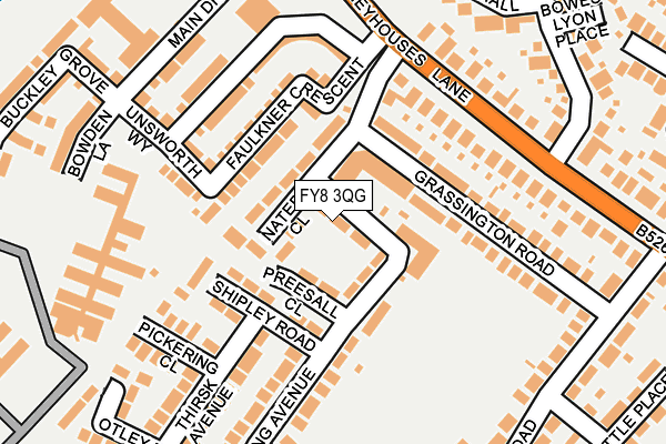 FY8 3QG map - OS OpenMap – Local (Ordnance Survey)