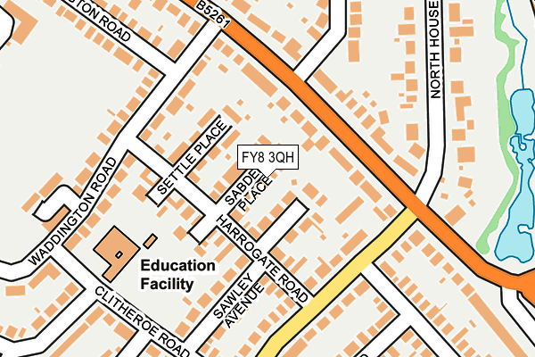 FY8 3QH map - OS OpenMap – Local (Ordnance Survey)