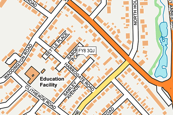 FY8 3QJ map - OS OpenMap – Local (Ordnance Survey)